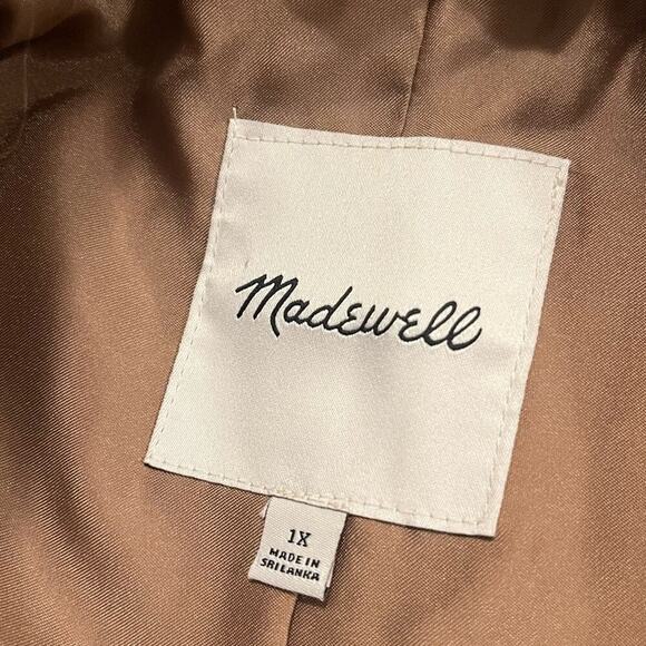 Madewell Plus Bouclé Larsen Wool Alpaca Blend Blazer In Toffee Melange - Picture 6 of 9